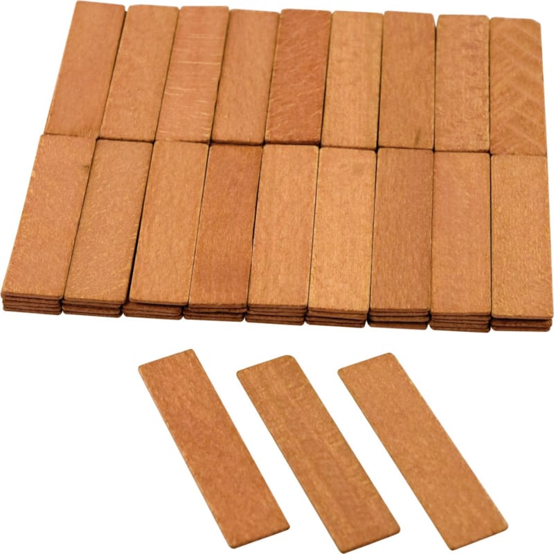 Cales Bois Rouge - 2 mm (100pc)