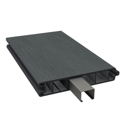 Duofuse Lames Rainurées-Languettées Noir Graphite GB 150x27x2000 mm