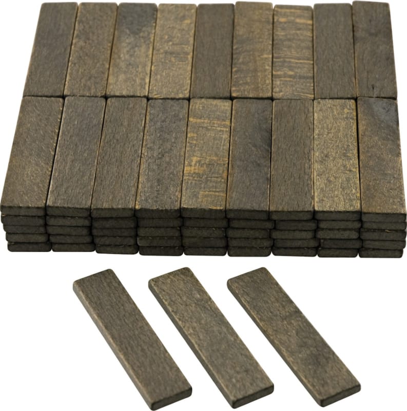 Cales Bois Noir - 6 mm (100pc)