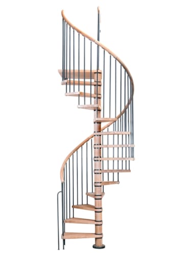 Columbia - Escalier spirale - Chêne massif 120 cm
