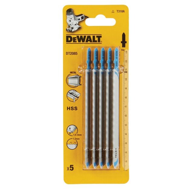 Stanley 5 Lames de Scie HSS pour Coupes droites dans la Tôle Mince jusqu'à 65 mm