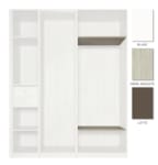 Tablettes mobiles orme argenté 750 mm - 2 pc