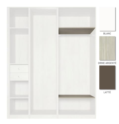 Tablettes mobiles orme argenté 750 mm - 2 pc