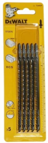 Stanley 5 Lames de Scie HCS Pour Coupes Rapides et Droites Dans Bois et Agglomérés jusqu'à