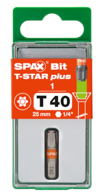 SPAX BIT T-STAR+ T40 - embout de vissage - 6,4x25 (1 pce)