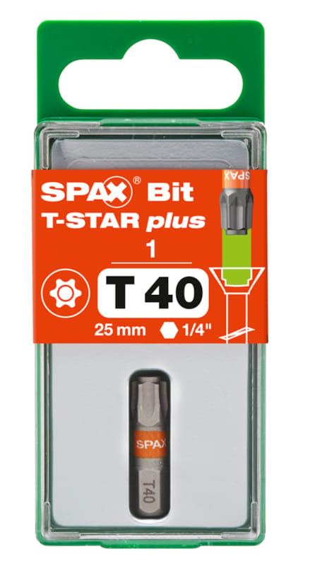 SPAX BIT T-STAR+ T40 - embout de vissage - 6,4x25 (1 pce)