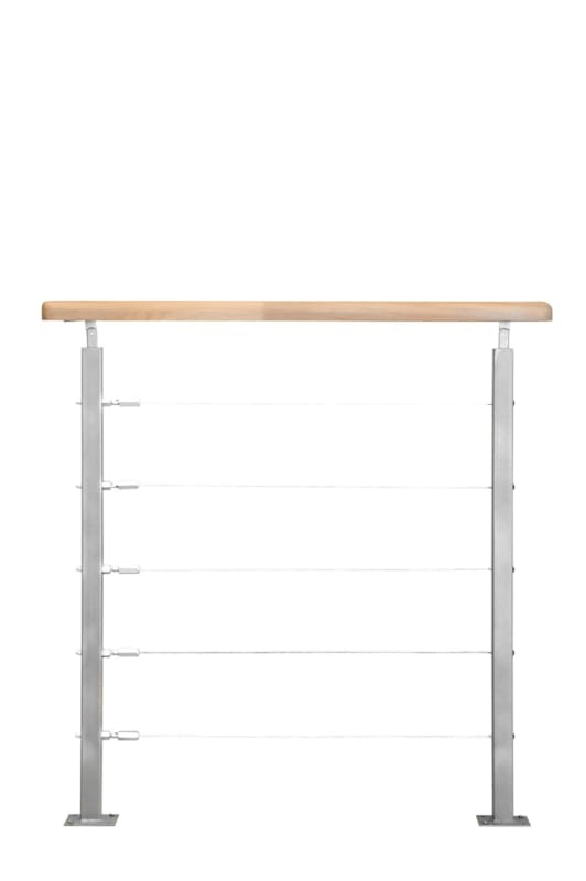 Ardennes - Garde-corps avec câble 100 cm