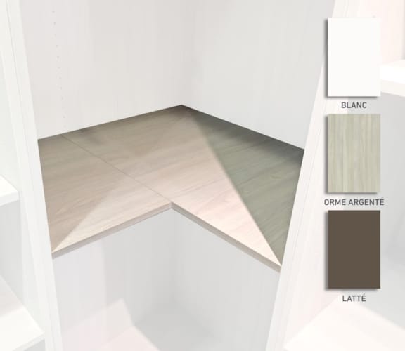 Tablettes mobiles latté 900x900 mm - 2 pc