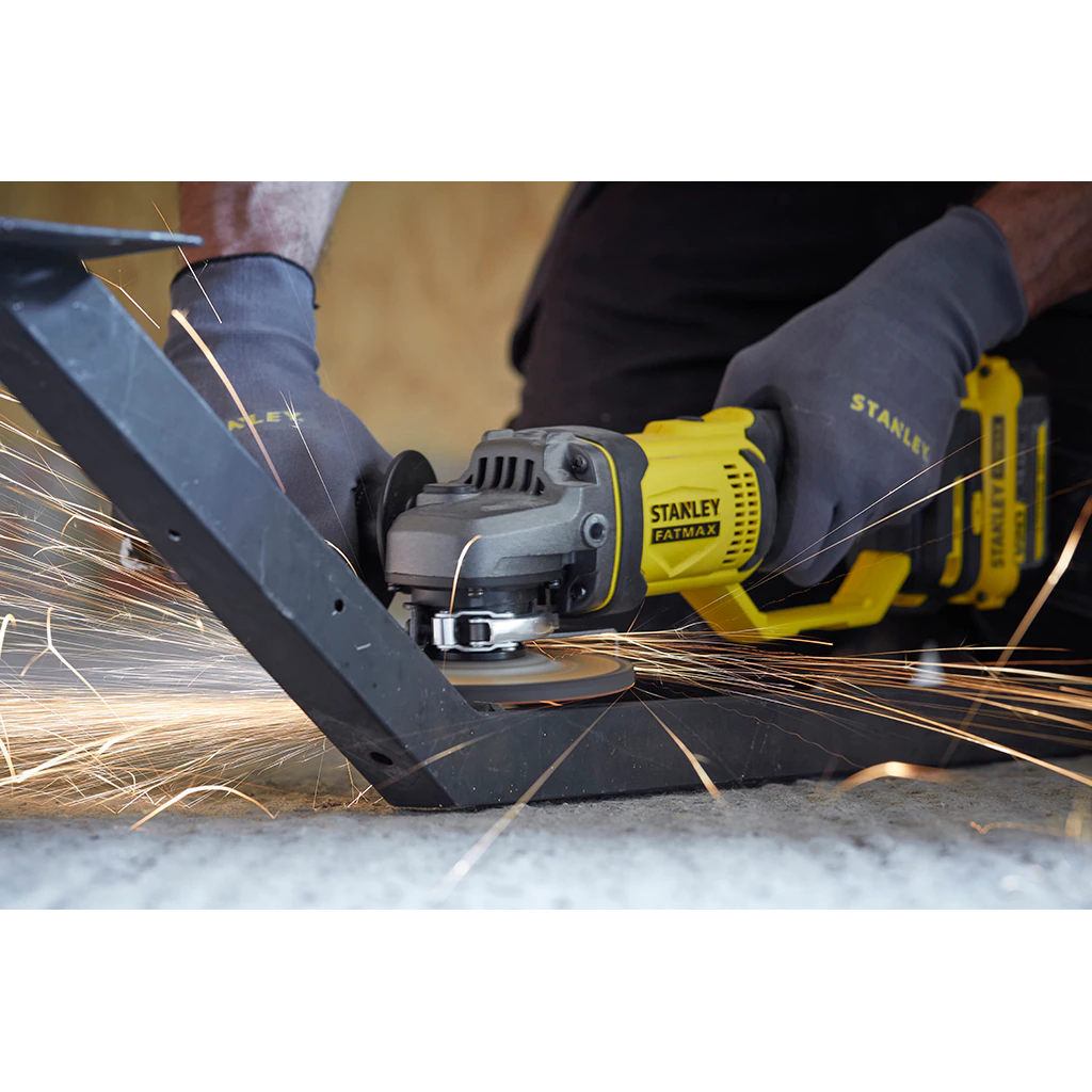 Stanley Fatmax Coffret V20 18V Meuleuse d'Angle Sans Fil avec 2 Batteries 4.0AH