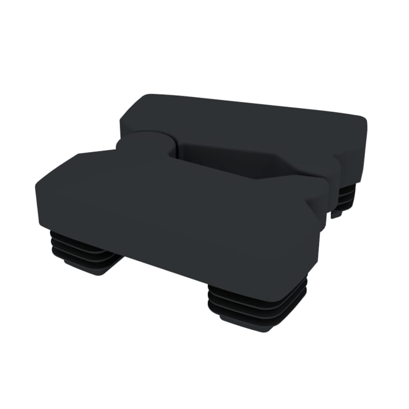 Duofuse Chapeau de Fermeture Synthétique Charnière Noir 82x28x90 mm