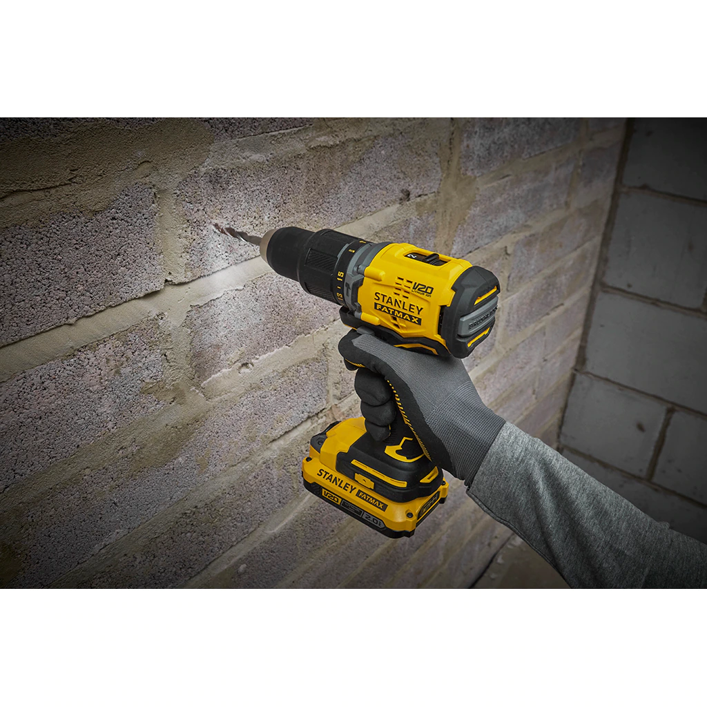 Stanley Fatmax Coffret V20 18V Perceuse à Percussion avec 2 batteries