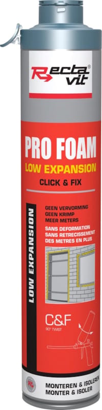 Pro foam low expansion click&fix - 800 ml