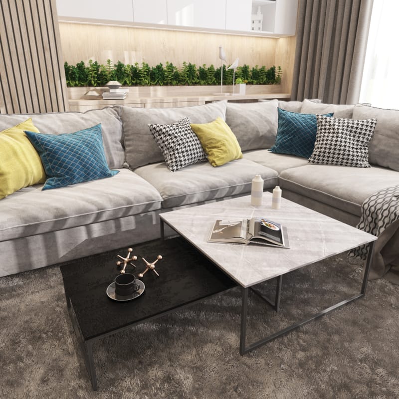 Kronospan Panneau Résine Compact Slim Line Noyau Gris - Grey Atlantic Marble K368 PH - 4100 x 1300 x