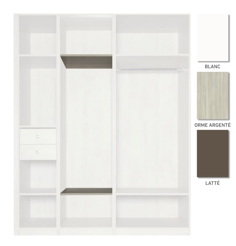 Tablettes mobiles latté 550 mm - 2 pc