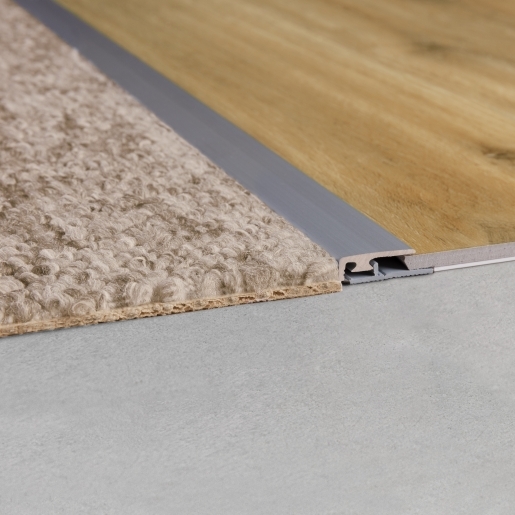 Profilé de bordure click Quick-Step - pour sol Vinyl - aluminium argent - 8,5mm x 24mm x 2000mm