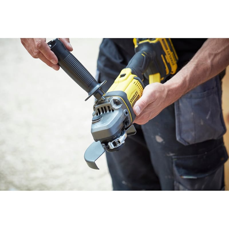 Stanley Fatmax Coffret V20 18V Meuleuse d'Angle Sans Fil avec 2 Batteries 4.0AH