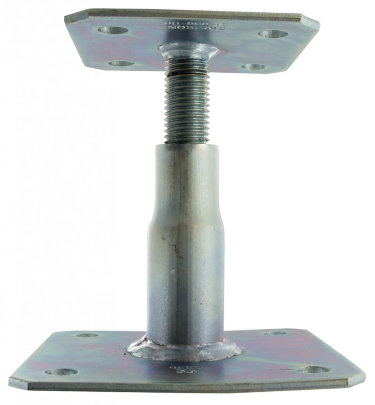 Pied de poteau reglable kit fix 100/150 avec accessoires de fixation