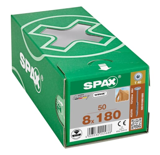 SPAX vis HI.FORCE WIROX - 8x180 (bte 50 pces)