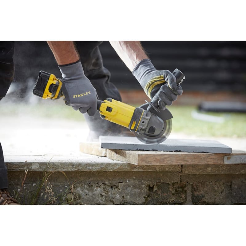 Stanley Fatmax Coffret V20 18V Meuleuse d'Angle Sans Fil avec 2 Batteries 4.0AH