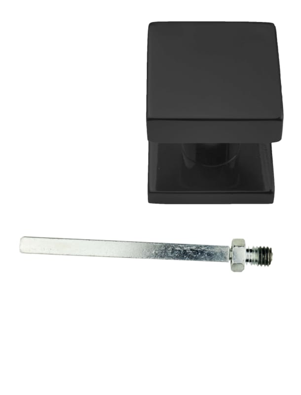 Bouton Carré sur Rosace Noir