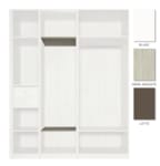 Tablettes mobiles orme argenté 550 mm - 2 pc