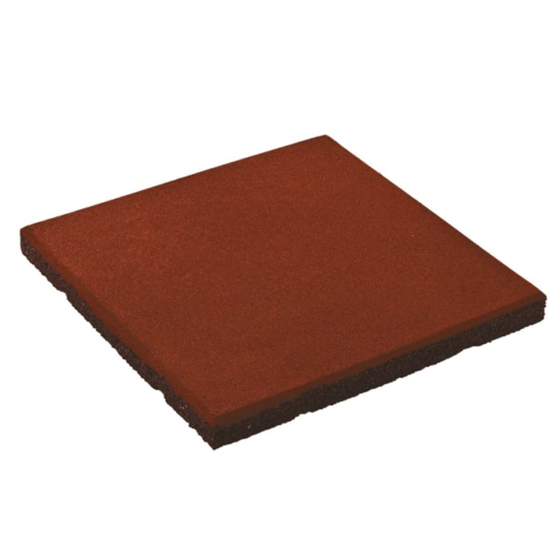 Dalle caoutchouc rouge 50 x 50 cm