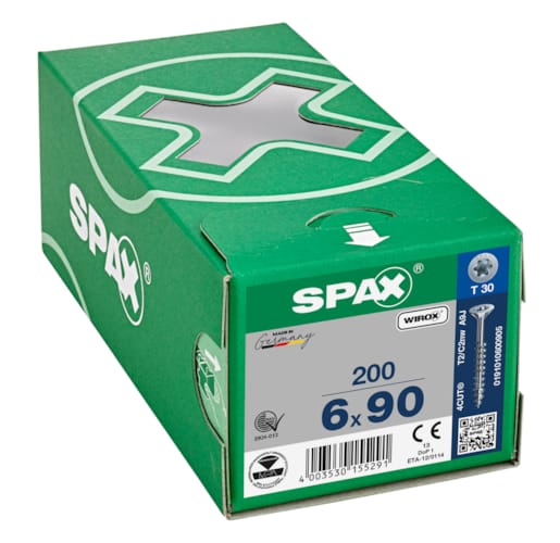 SPAX vis TX WIROX - 6x90 (boite 200 pces)