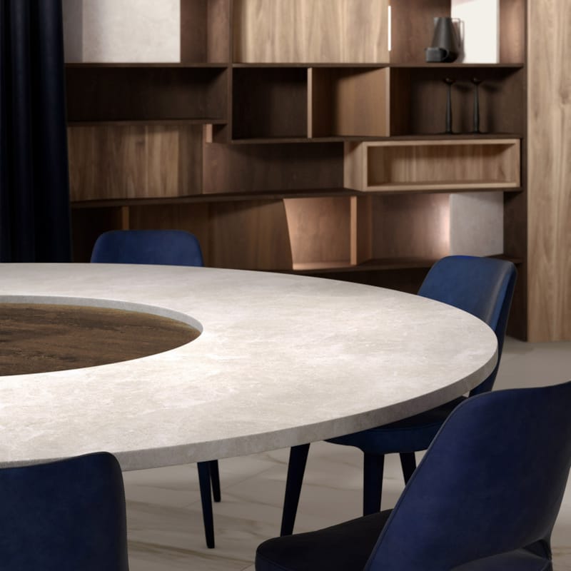 Kronospan Panneau Résine Compact Slim Line Noyau Gris - Cream Navona K367 PH - 4100 x 1300 x 12 mm
