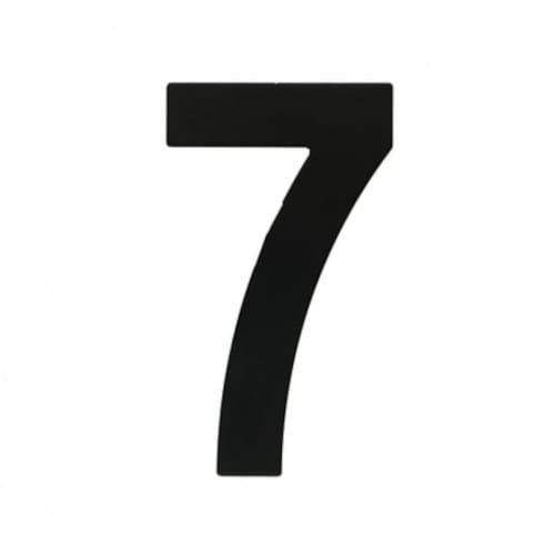 Chiffre Plat 7 Noir pour numéro de maison