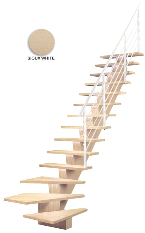 Kalea - Chêne 1/4 tournant droit - Sioux white