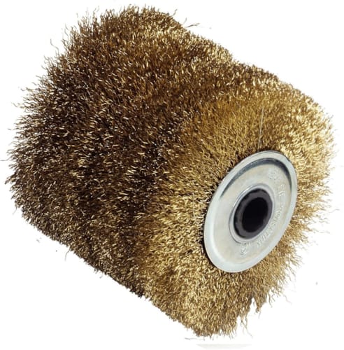Brosse fil laitonnee 0,3mm moyen plastique