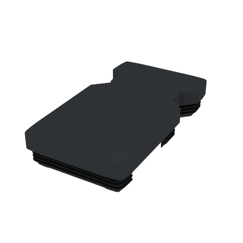 Duofuse Chapeau de Fermeture Synthétique pour Poteau Porte Aluminium Noir 82x28x148 mm